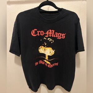 CRO-MAGS Vintage Y2K 90s Punk Band Shirt The Age Of Quarrel Nuke Mushroom Cloud